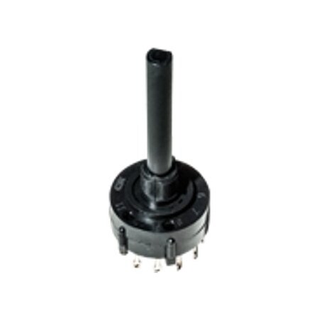 C&K Components Rotary Switch, 3 Positions, Sp3T, Latched, 0.35A, 125Vdc, Solder Terminal, Screw Driver Slot A115S1RNZGE
